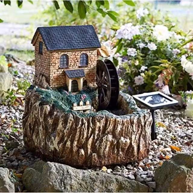 Marco Paul Solar Powered Multicolour Water Mill Tabletop Fountain – 1