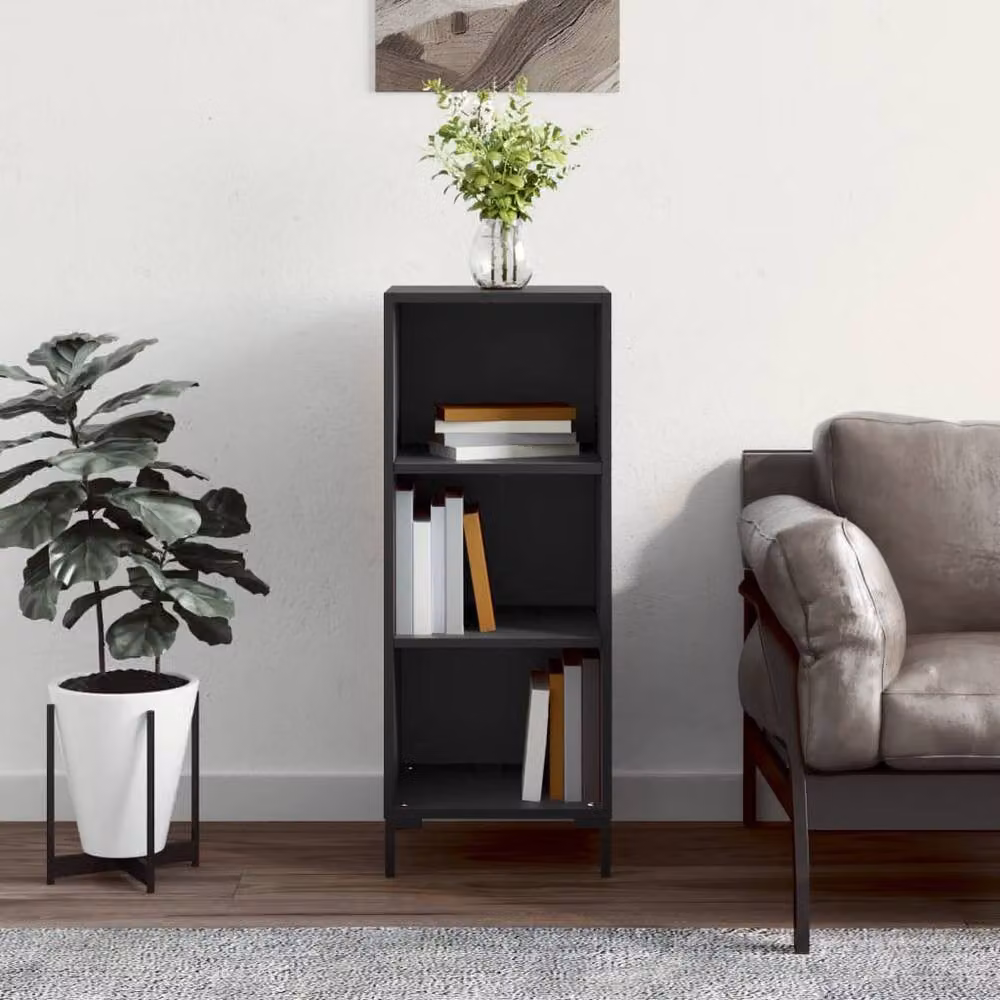 Berkfield Home Modern Black Sideboard, W/D/H: 34.5 x 32.5 x 90 cm – 2