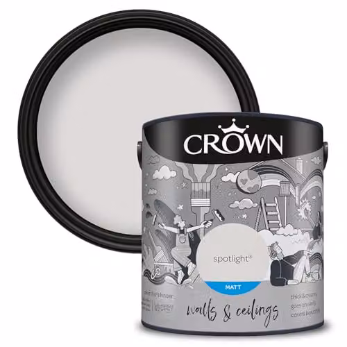Crown Paints Core Emulsion Matt Spotlight Grey 2.5 l