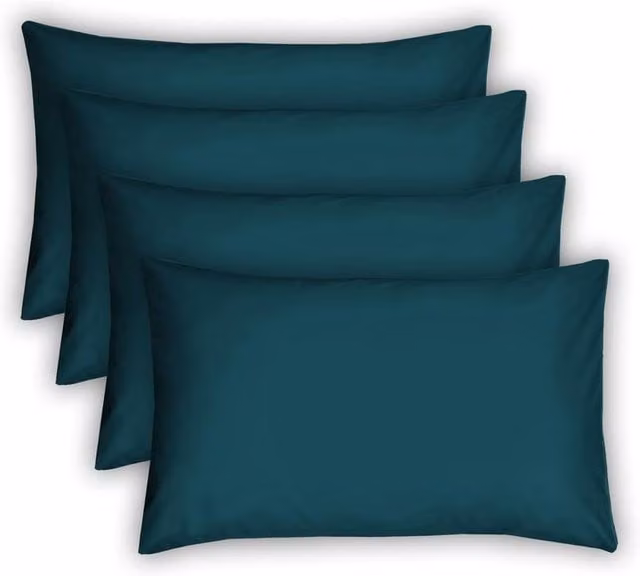 Smart Living Polycotton Housewife Pillowcases, 4 Pack, Teal, W: 48 cm x H: 74 cm