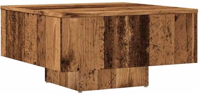 Berkfield Home Rustic Old Wood Coffee Table in Brown, W/D/H: 60 x 60 x 31.5 cm – 1