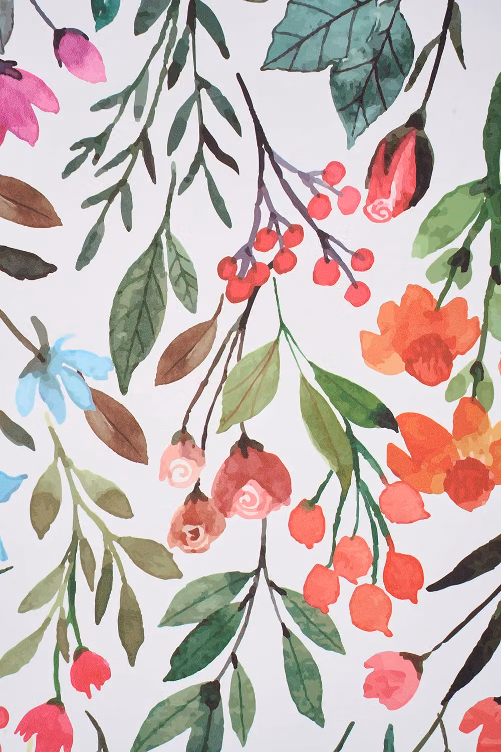 Living and Home Multicolour Self-Adhesive Floral Vinyl Wallpaper with Botanical Roses, Daisies and Wildflowers – 4