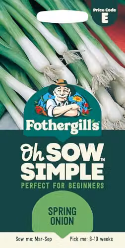 Fothergill's Oh Sow Simple Spring Onion Vegetable Seeds, Green and White