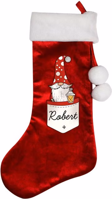 Personalised Memento Company Men's Personalised Gonk Family Red Christmas Stocking