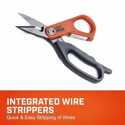 Crescent Wiss Electrician's Data Shears, Orange – 2