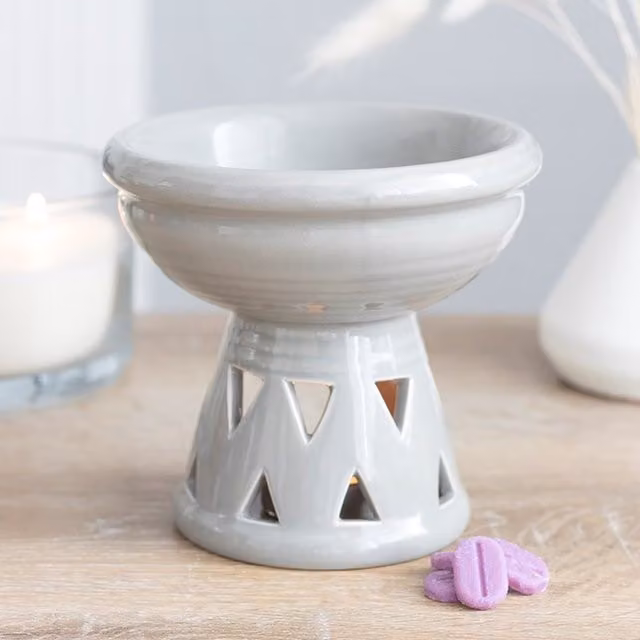 KDMK Grey Ceramic Deep Bowl Tealight Oil Burner