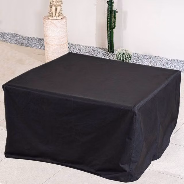 Direct Wicker Black 6 Seat Cube Garden Protective Cover, W/D/H: 195 x 129 x 73 cm – 1
