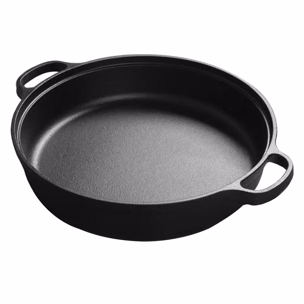 Ventryn Uncoated Cast Iron Frying Pan, Grill and Skillet in Black – 3