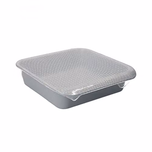 MasterClass Set of 4 Airtight and Leakproof Silicone Stretch Lids in Transparent – 1