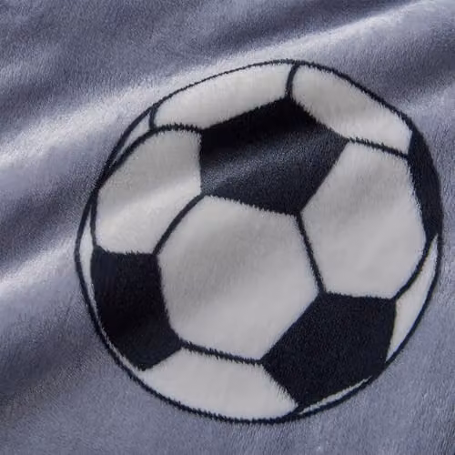 Catherine Lansfield Kids Football Fleece Throw, Grey, W: 120 cm, L: 150 cm – 2