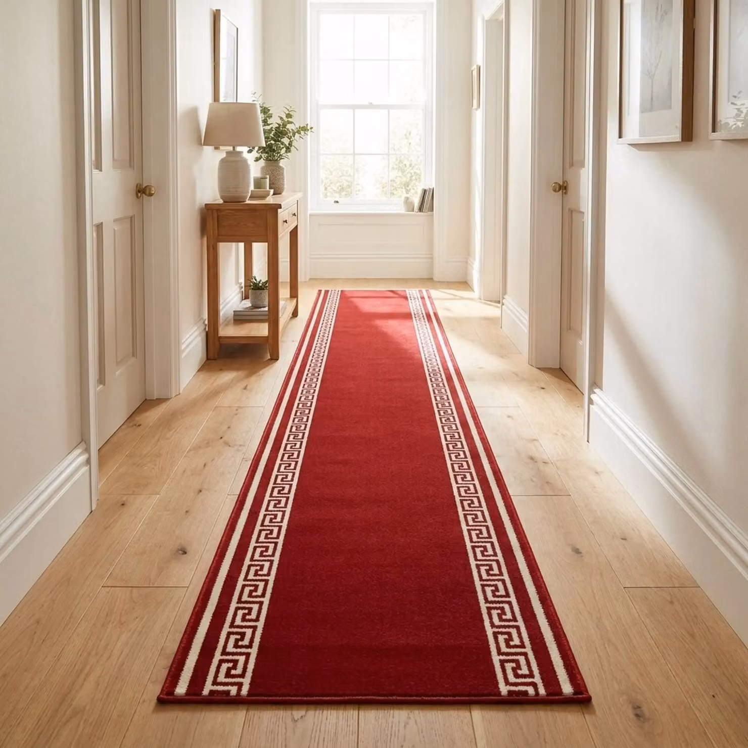 runrug Red Key Hand-Tufted Hallway Runner Rug, W: 70 cm, L: 150 cm – 4