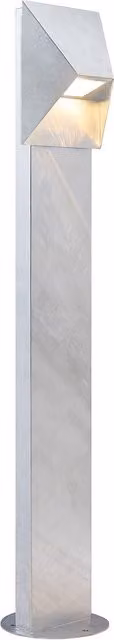 Nordlux Pontio Silver Galvanised Steel Outdoor Post Light with GU10 Bulb, IP54 Saltwater Resistant – 1