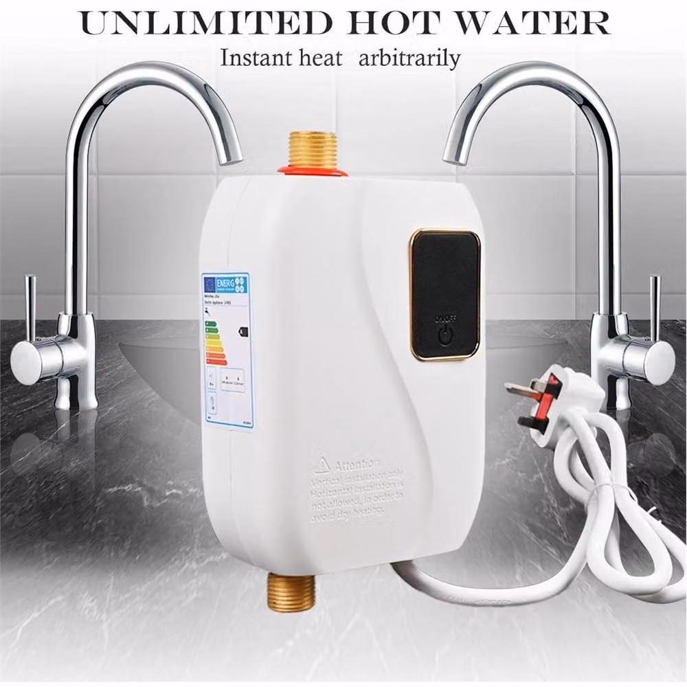 Nordara 3KW Instant Electric Tankless Hot Water Heater in White – 3