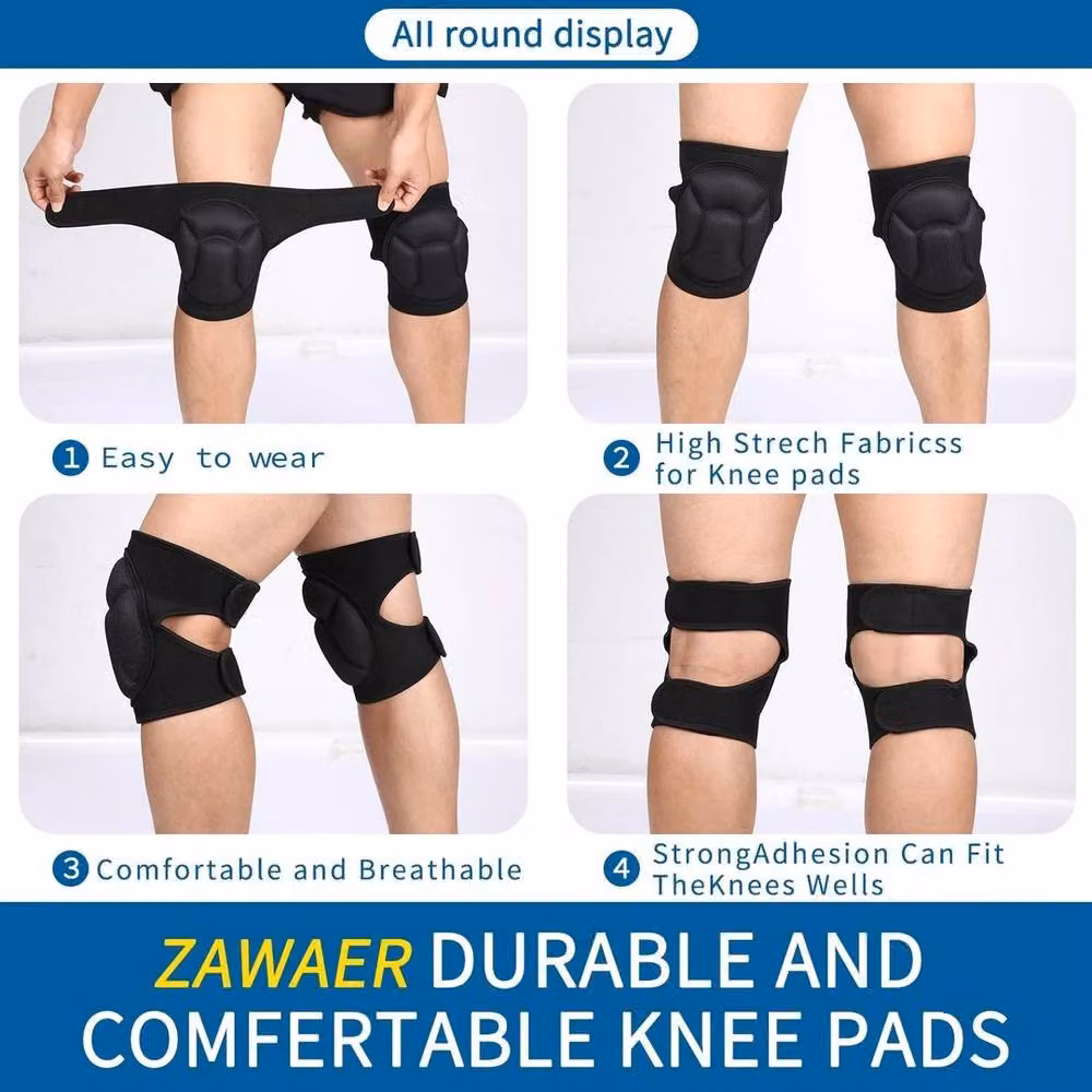 SPETLEK Professional Knee Pads Construction Comfort Leg Protectors, Black, Size 10 – 4