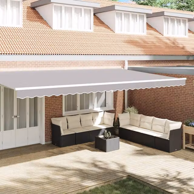Berkfield Home Awning Valance in Light Grey, Polyester, W: 5.8 m, H: 0.2 m