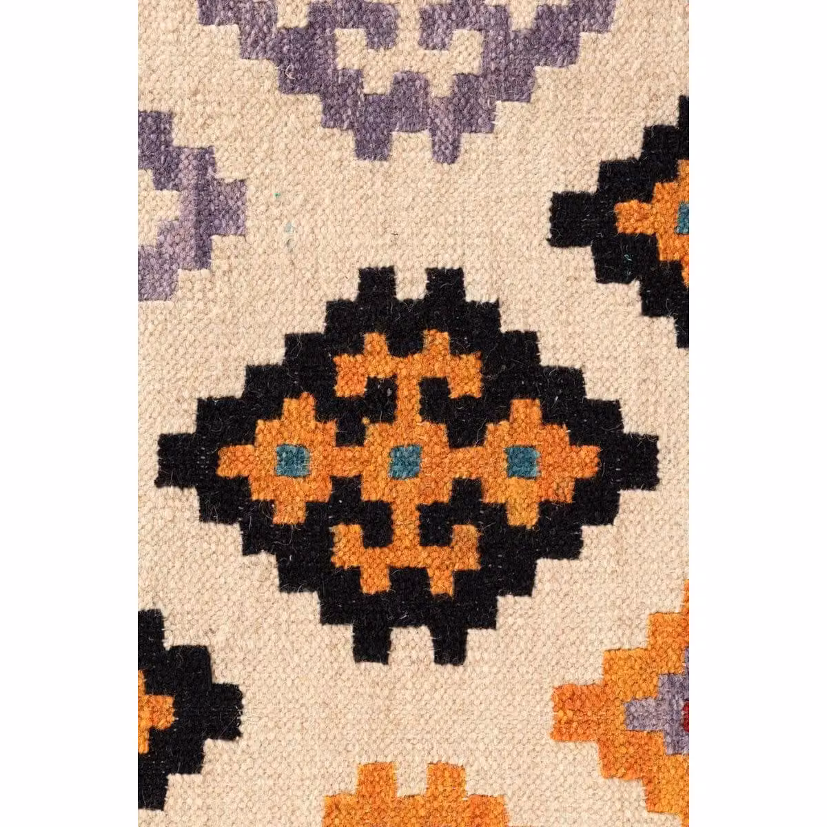 THE RUGS Kamal Kelim Rami Design Handwoven Wool and Cotton Multicolour Kilim Rug, W: 160 cm, D: 230 cm – 2