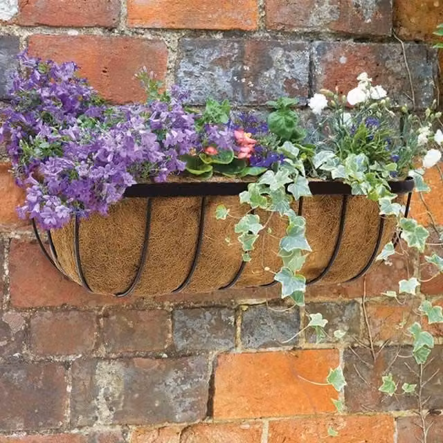 Garden Mile Black and Brown Wall Hanging Planter Basket