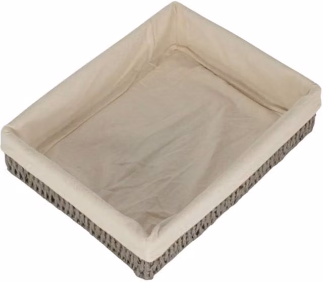 Red Hamper Straight Sided Open Weave Cotton Linen Paper Rope Trays in Grey, Size: XL – 1