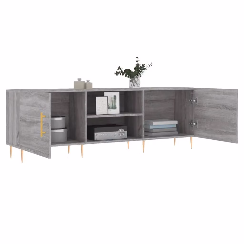 Berkfield Home Modern Grey Sonoma TV Cabinet, W/D/H: 150 x 30 x 50 cm – 2