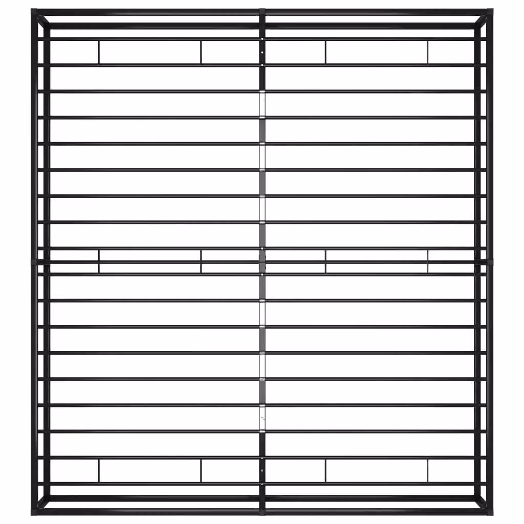 Berkfield Home Modern Black Metal Bed Frame W: 140 cm, D: 200 cm – 3