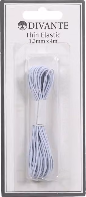 Divante Thin Elastic Rubber in White and Grey
