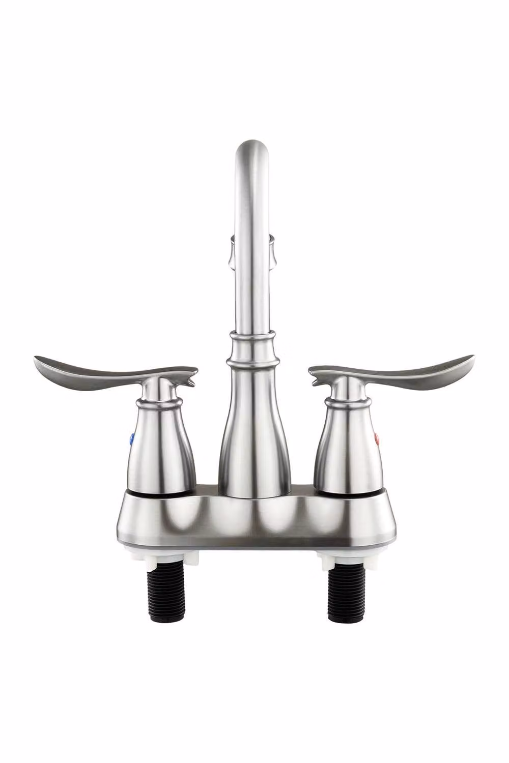 Living and Home Silver Ceramic Double Handle Bathroom Basin Faucet with Swivel Spout and Pop Up Waste – 2
