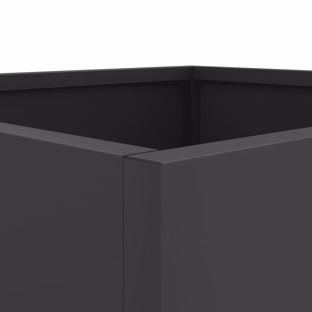 Berkfield Home Steel Planter Tub, 2 Pack, Black, W: 42 cm, D: 40 cm, H: 39 cm – 5