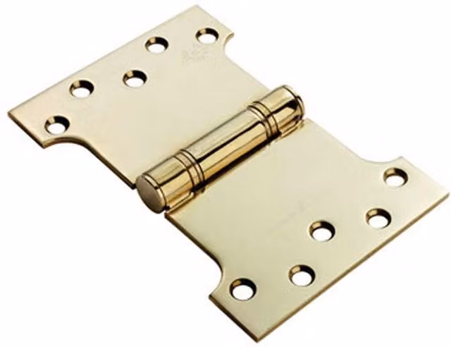 Loops Parliament Internal Door Hinge Pair in Brass, W: 101.6 mm, H: 152 mm, D: 3.5 mm