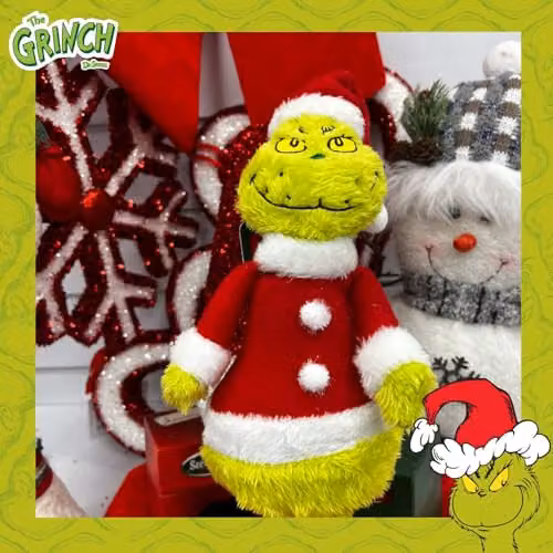 VFM e-Store Grinch Standing Christmas Decoration, Green, H 35 cm x W 16 cm x D 16 cm – 6
