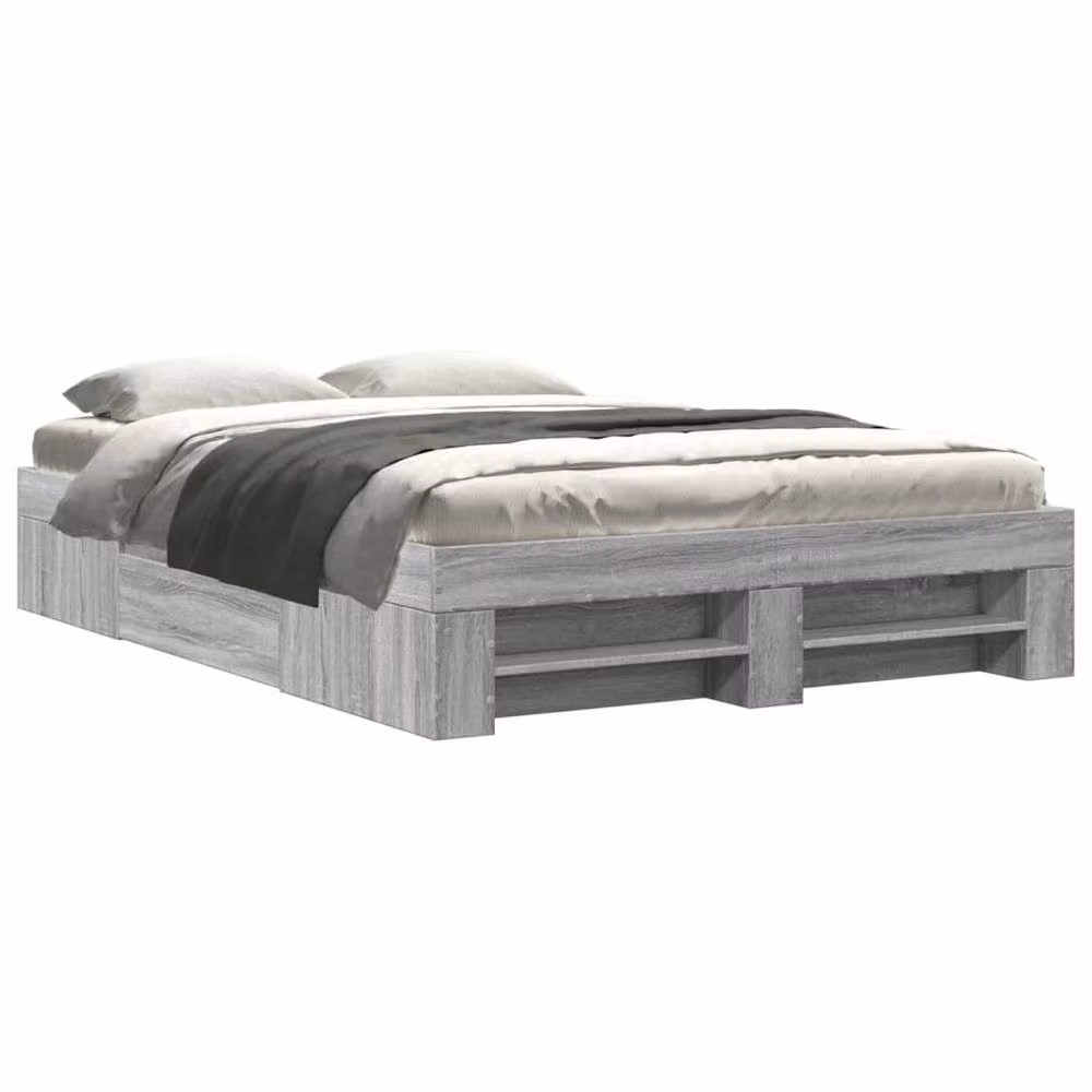 Berkfield Home Grey Sonoma Small Double Wood Bed Frame with Drawers, W/D/H: 120 x 190 cm – 2