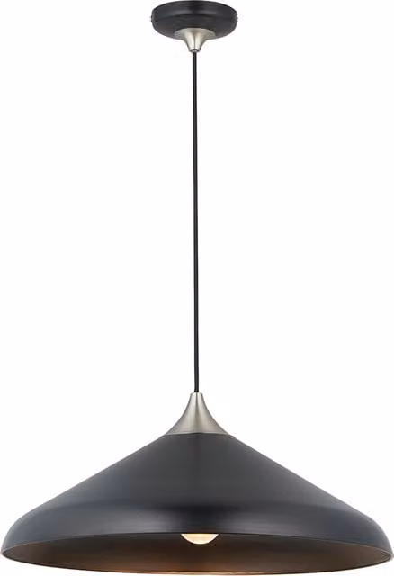 Perch & Parrow Rian Coned Pendant Light in Black and Gold/Brass