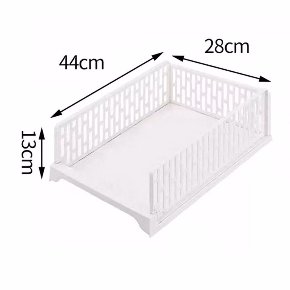 KORVIXA White Plastic Clothes Closet Organiser Basket, W/D/H: 44 x 28 x 24.5 cm – 2
