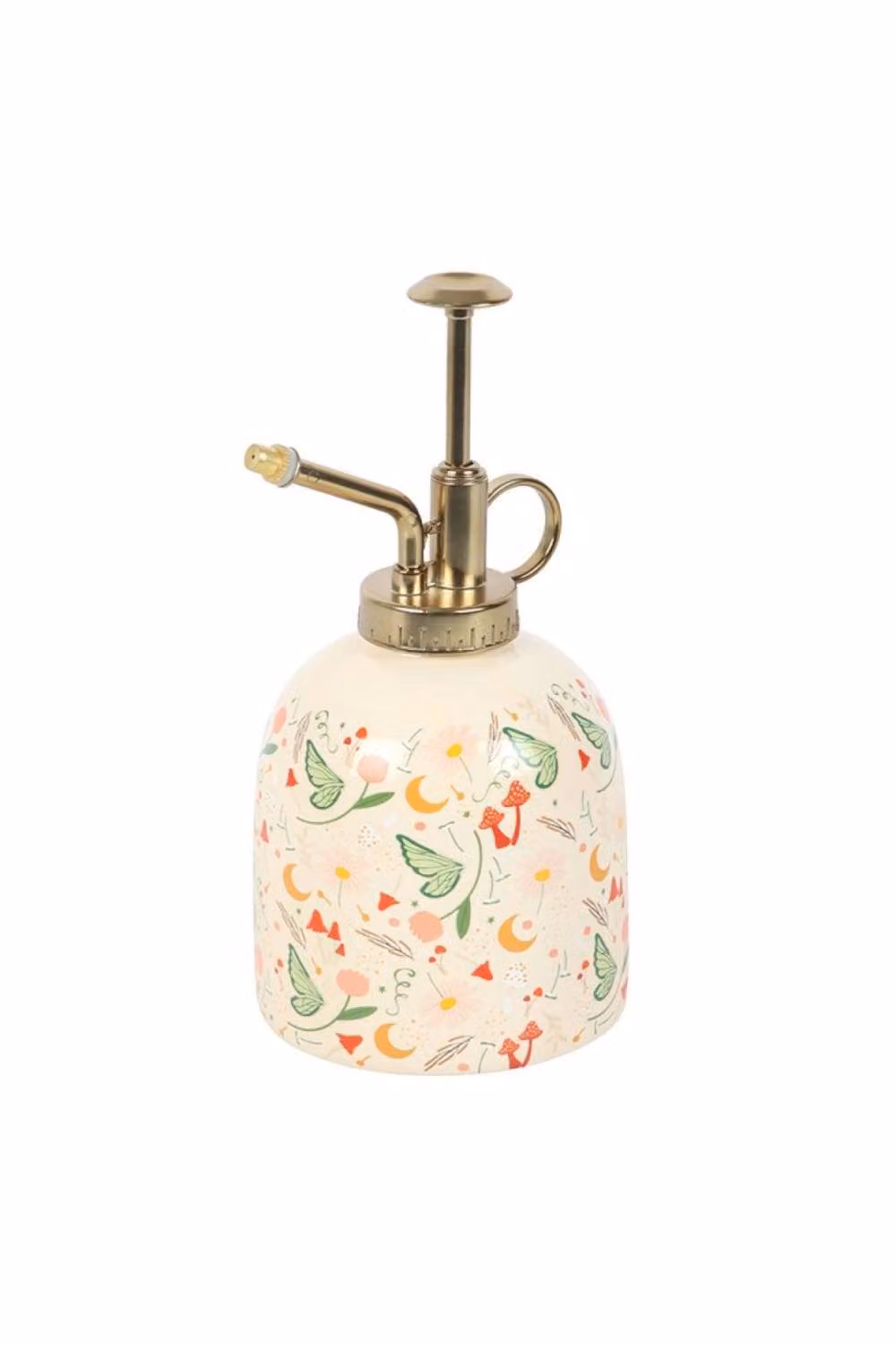 KDMD Fairy Folklore Print Ceramic Plant Mister in Cream, Beige and Gold – 2