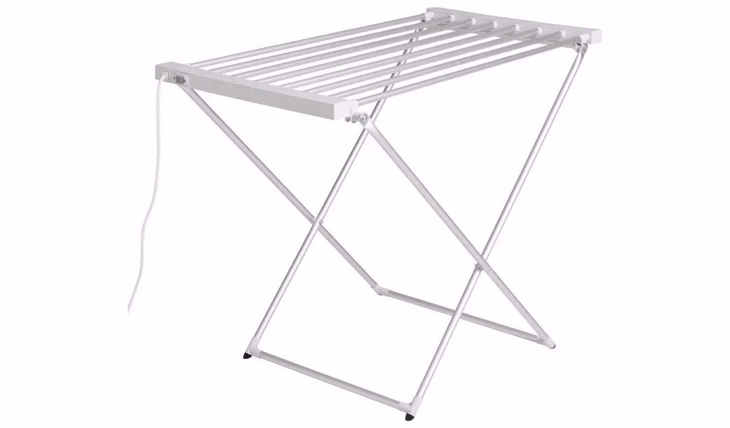 Argos 11.5m Electric Heated Indoor Clothes Airer, White Metal Foldable Compact Design
