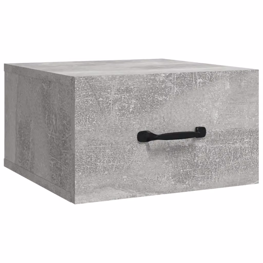 Berkfield Home Wall-mounted Bedside Cabinets, 2 Pack, Concrete Grey, W/D/H: 35 x 35 x 20 cm – 3