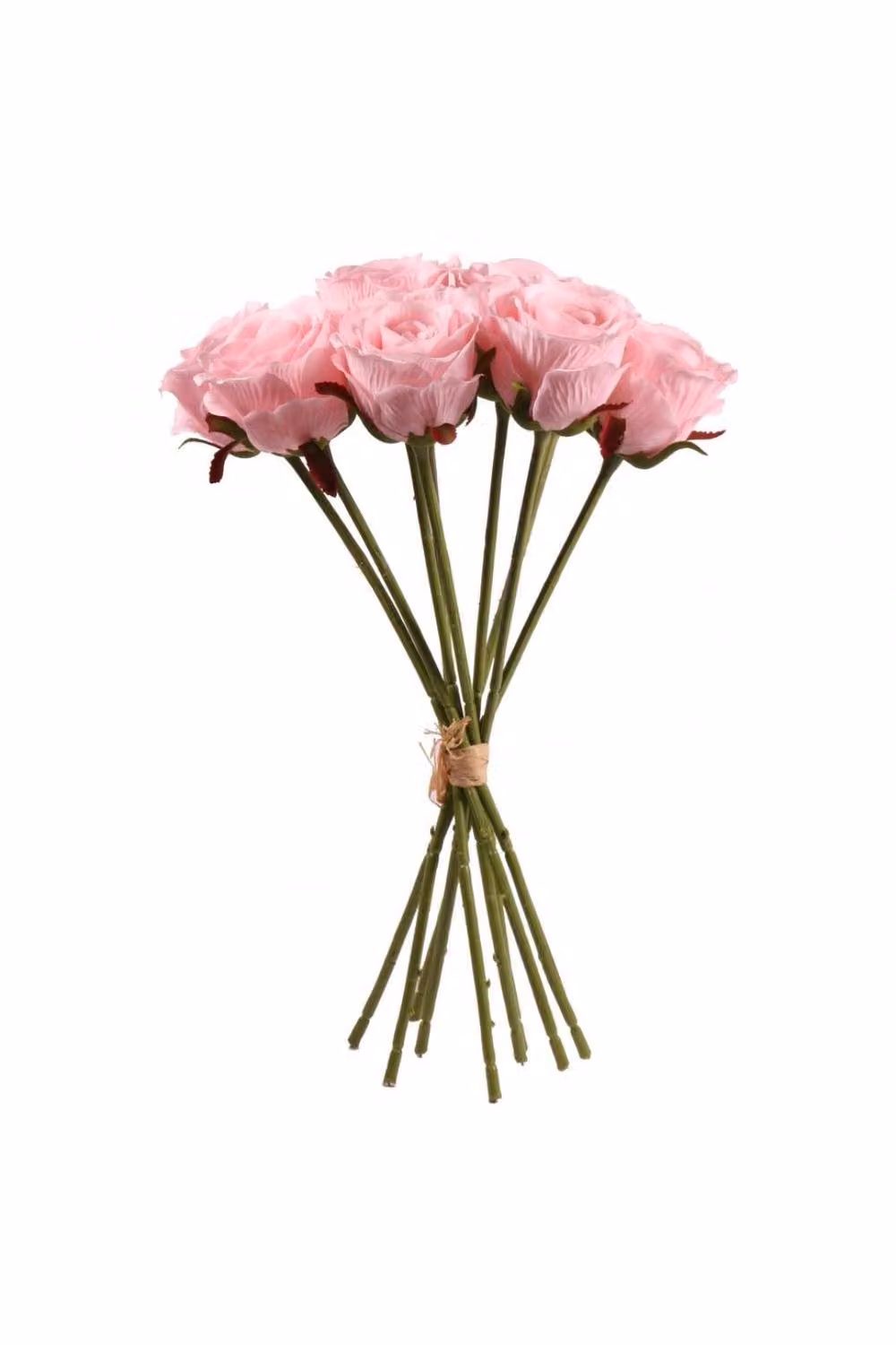 KDMD Pink Rose Artificial Flower Bundle for Tabletop Display – 3