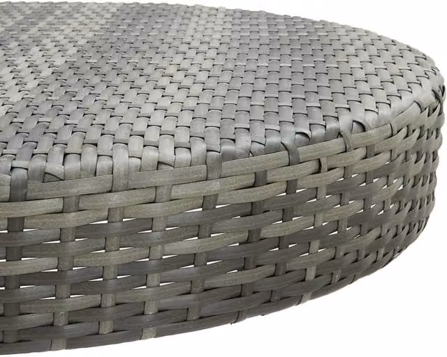 Berkfield Home Grey Poly Rattan Garden Table, W/D/H: 106 x 106 x 75.5 cm