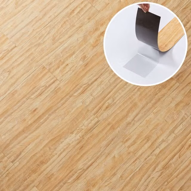NOVECRAFTO Self Adhesive Wood Look Vinyl Floor Planks in Brown and Grey, 30 Pack
