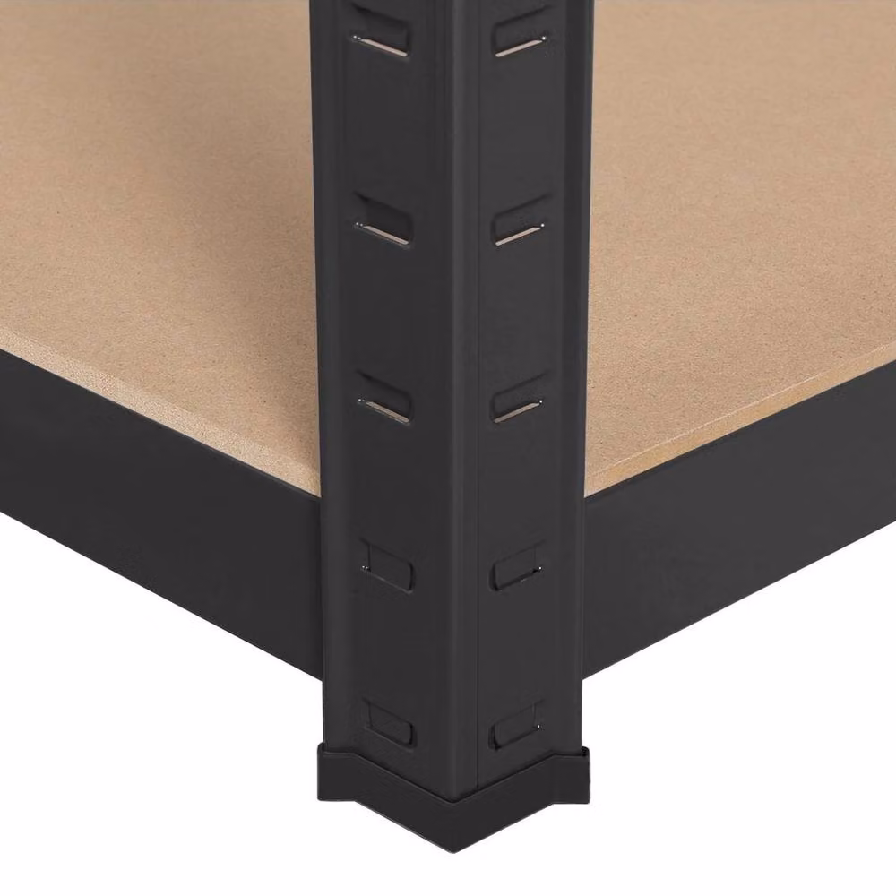 Kelvenix Heavy Duty 5-Tier Metal Garage Shelving Unit, Black, H 180 x W 90 x D 60 cm – 5