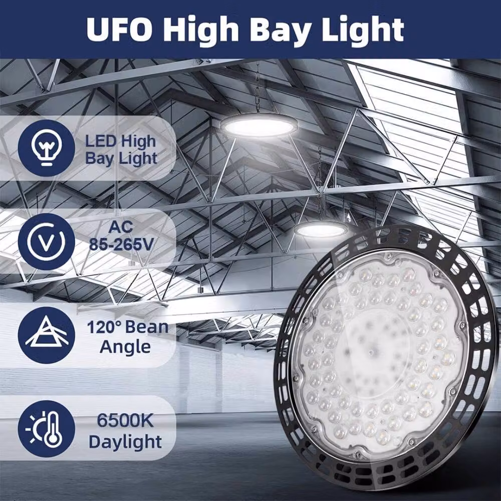Kelvenix UFO 300W LED Floodlight in Black for Industrial Garages and Warehouses – 3