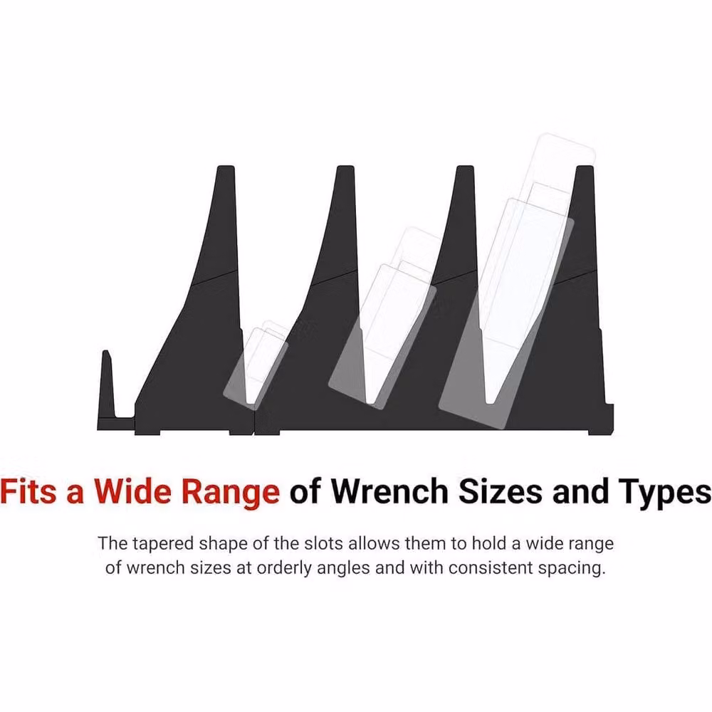 EONLION Magnetic Spanner and Wrench Organizer Holder in Black – 3