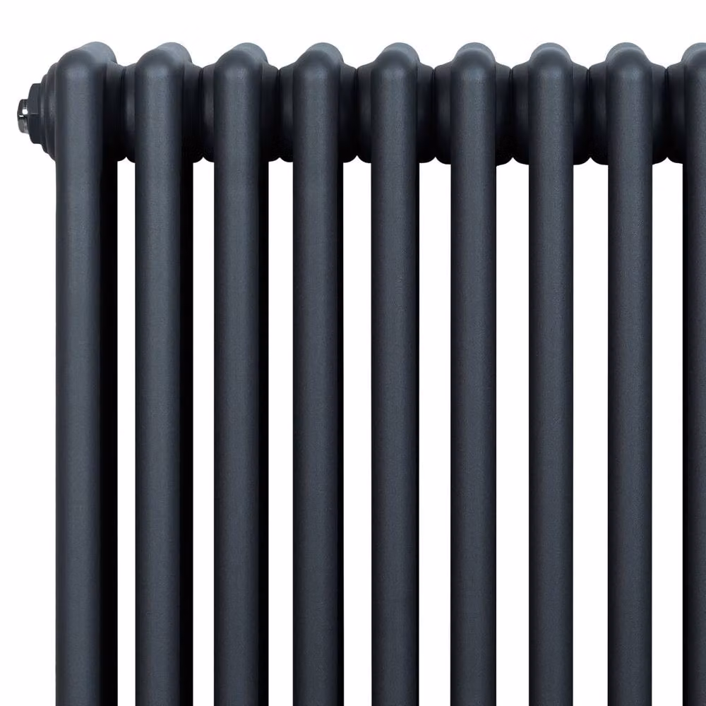 Monstershop Traditional 4 Column Steel Radiator in Anthracite Grey, H: 137.0 cm, W: 30.0 cm, D: 30.0 cm – 3