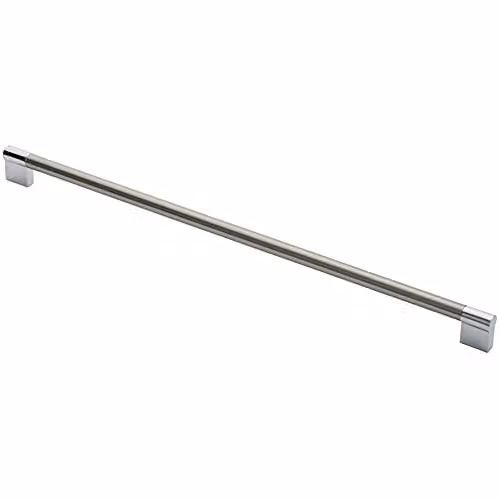 Loops Keyhole Bar Pull Handle in Satin Nickel and Chrome, 448mm Fixing Centres