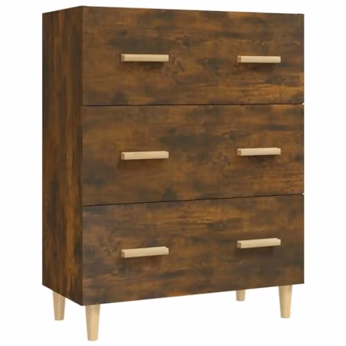 vidaXL Mid-Century Sideboard in Smoked Oak, Brown, W/D/H: 70 x 33 x 90 cm – 1