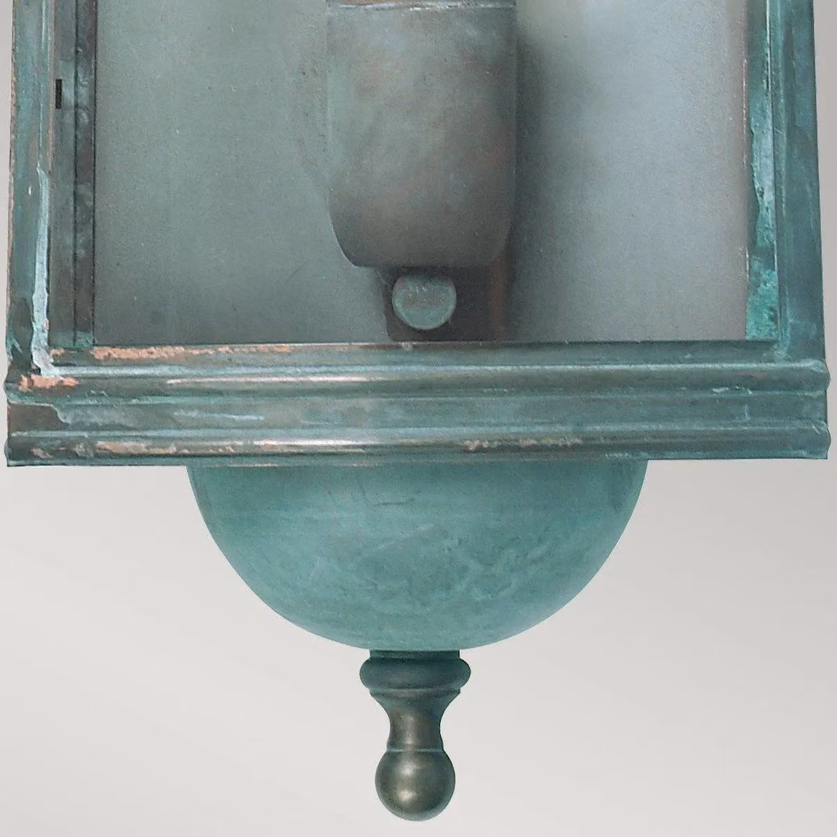 Netlighting Downing Street Green Outdoor Wall Lantern Light with Brass Details, IP44, E27 – 3