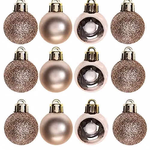 Shatchi 12-Piece Shatterproof Christmas Bauble Hanging Decorations in Gold and Silver – 1