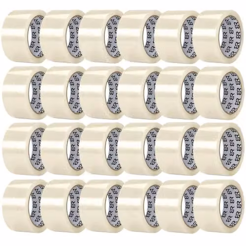 AQUARIUS Transparent Strong Packing Tape, 24 Rolls, Width: 48 mm, Length: 66 m