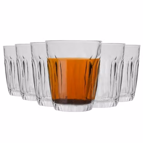 Duralex Provence Transparent Glass Tumblers, 160ml, Pack of 12