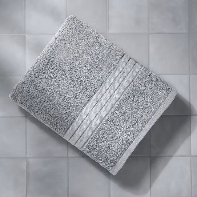 OHS Luxury Cotton Terry Hand Towel in Silver, 50 x 90 cm – 2