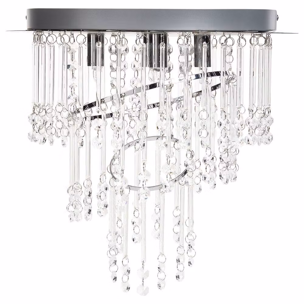 Wyld and Coco Chrome Crystal Chandelier in Transparent Glass – 2